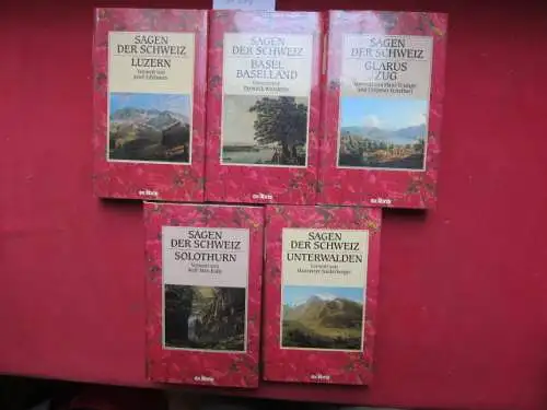 Keckeis, Peter (Hrsg.): Sagen der Schweiz; 5 Bände: Unterwalden. Solothurn. Luzern. Basel Baselland. Glarus Zug. Vorw. von Hanspeter Niederberger, Max Kully, Josef Zihlmann, Dominik Wunderlin, Hans Trümpy und Urspeter Schelbert. 