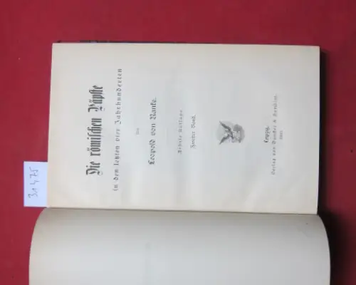 Ranke, Leopold von: Die römischen Päpste in den letzten vier Jahrhunderten. [NUR] 2. Band. 