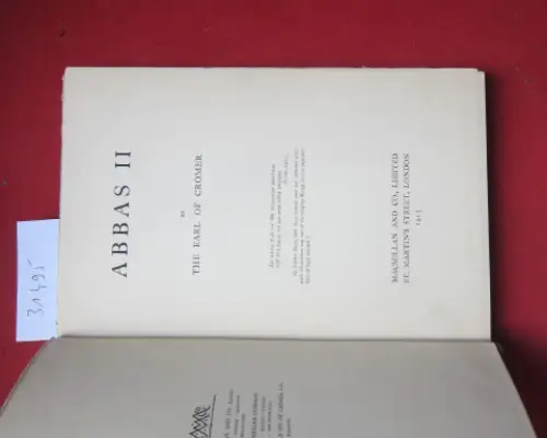 Cromer, Evelyn Baring Earl of: Abbas II. 