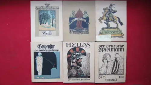 Weber, Ernst [Hrsg.]: Der deutsche Spielmann. Eine Auswahl aus dem Schatze deutscher Dichtung für Jugend und Volk. Konvolut aus 9 Ausgaben: Wald (Bd. 3) Schalk.. 