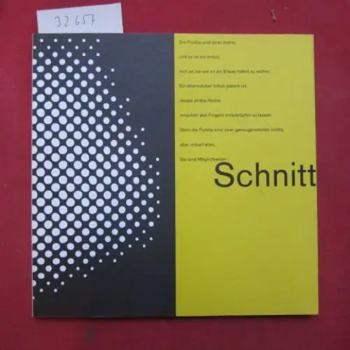 Beaugrand, Andreas (Hrsg.) und Gottfried Jäger: Gottfried Jäger, Schnittstelle : generative Arbeiten ; Für den Bielefelder Kunstverein hrsg. von Andreas Beaugrand / Bielefelder Kunstverein: Edition ; Bd. 6. 