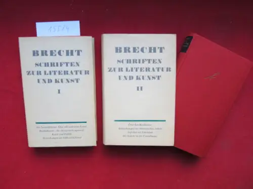 Brecht, Bertolt und Werner Hecht: Schriften zur Literatur und Kunst : [2 Bände]. [Red.: Werner Hecht]. 