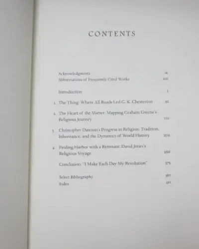 Schwartz, Adam: The third spring. G. K. Chesterton, Graham Greene, Christopher Dawson, and David Jones. 