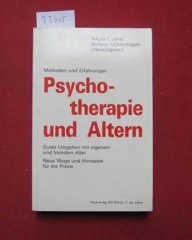 Jovic, Nikola I. (Hrsg.) und Ambros Uchtenhagen (Hrsg.): Methoden und Erfahrungen. Psychotherapie und Altern. Gutes Umgehen mit eigenem und fremden Alter. Neue Wege und Hinweise für die Praxis. 