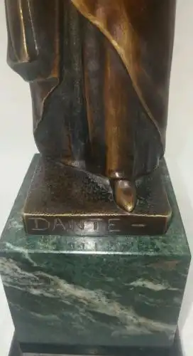 E749/ Dante Alighieri Bronze Skulptur Else von Beck