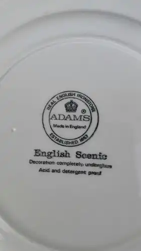 E942/ Adams English Scenic Grün Kuchenteller 21 cm
