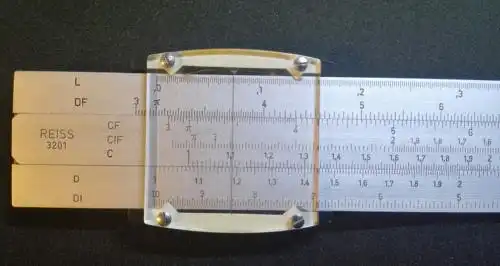 E970b/ Rechenschieber REISS 3201 Rietz Spezial