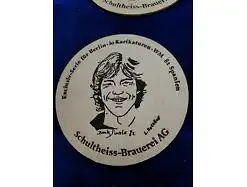 E152/ 4 Bierdeckel Schultheiss Brauerei "FußballWM 1982" Karikaturen der Spieler