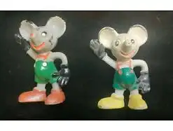 E539/ Mickey Mouse Micky Maus 5 x  Gummi Mäuse Maus Ostalgie Kult