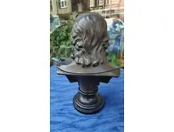 E844/ Schiller Antike Büste Skulptur Statue Ton Portrait  R. Uffrecht 1870 2
