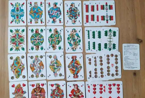 K15/  Spielkarten Skat deutsches Blatt Leipziger Volkszeitung