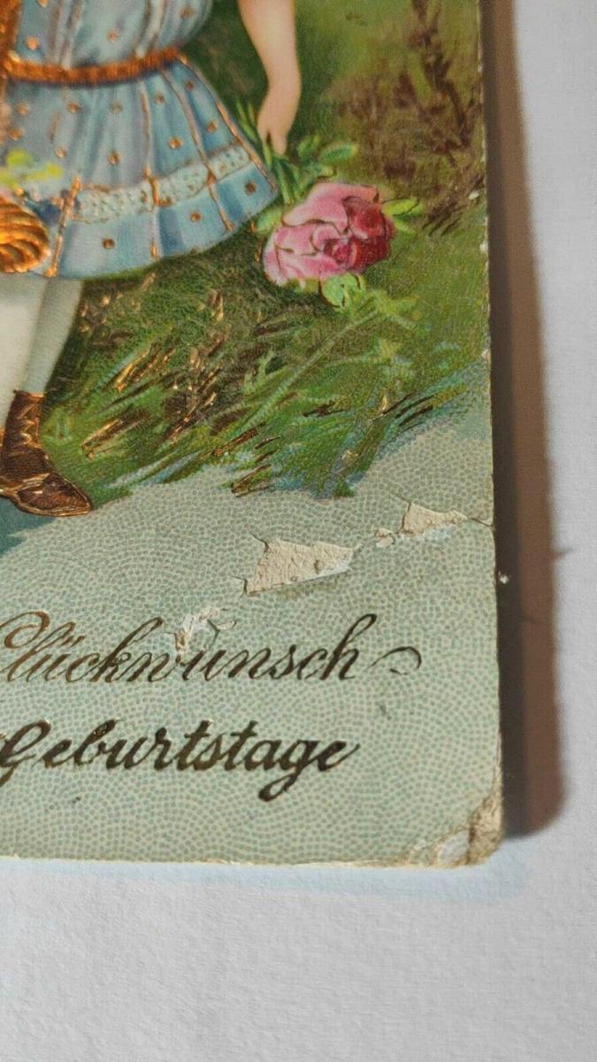 E801/ antike Geburtstagskarte Glückwunschkarte Nr. 115287932188