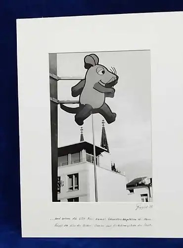 Altes Foto WDR Maus Leica Print Dr. Grygiel  im Passepartout 30x40 cm