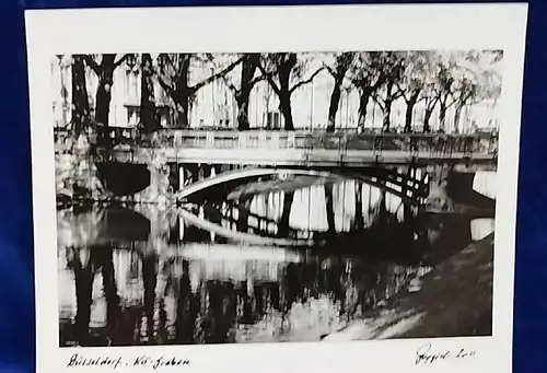 Altes Foto Düsseldorf Kö Graben Original Leica Print Dr. Grygiel 30 X 24 cm