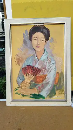 G238/ Malerei Japanerin,  auf Leinwand Kioko Maria K. Schiller 