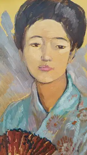 G238/ Malerei Japanerin,  auf Leinwand Kioko Maria K. Schiller