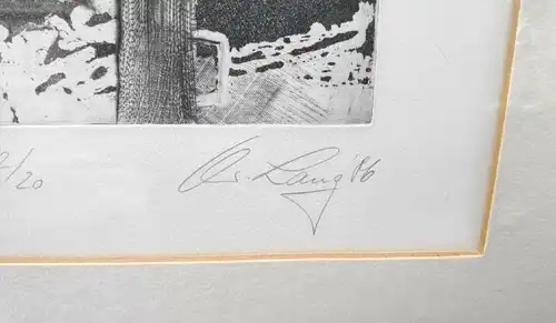 G217/ Christian LANG Nordisches Skizzenblatt 3 signiert