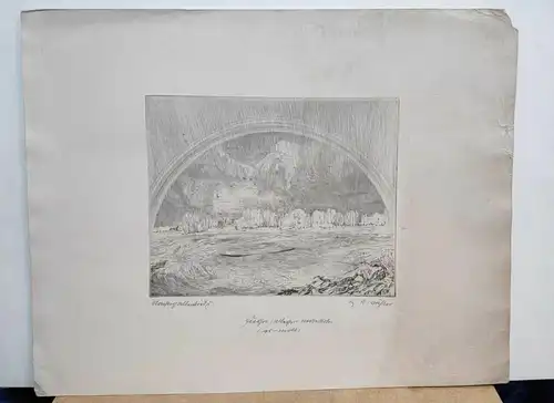 Radierung Hans Adolf Bühler Meisterschüler Hans Thoma  Kunstakademie Karlsruhe 