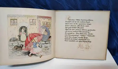 G130/ Altes Kinderbuch   Sabinchen mit dem Schirm