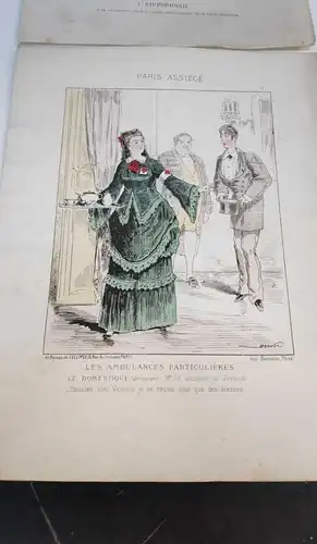 G126/ Paris assiégé. Scènes de la vie parisienne 1870/71 Bureau de l'Eclipse