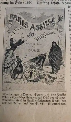 G126/ Paris assiégé. Scènes de la vie parisienne 1870/71 Bureau de l'Eclipse