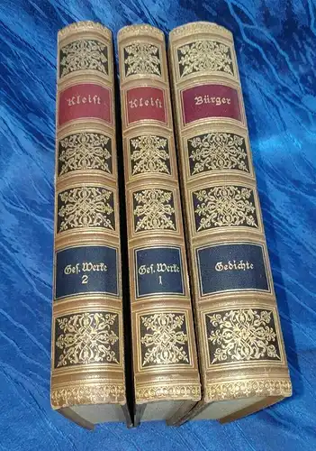 G119/ 2 x  Kleist Werke und Bürger Gedichte um 1900 Meyers Klassiker 