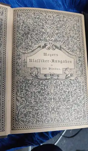 G118/ Schiller Gedichte Dramen 1900 Meyers Klassiker 