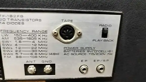 G102/ Kofferradio Transistorradio Teleton TF 182