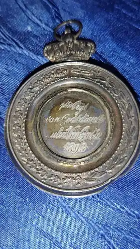 F981/  Tragbare Medaille Silberblech 1893