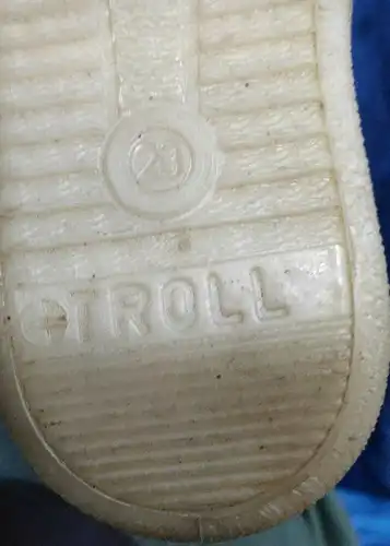 F966/ DDR Kinderschuhe Troll  Banner Schuhe beige gr.23 Pittiplatsch