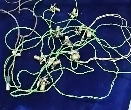 F934/ antik Weihnachtsbaum Karussell Lichterkette Eisenbahn  Beleuchtung 