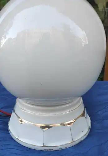 g20/ alte Deckenlampe Gründerzeit Porzellan Glas