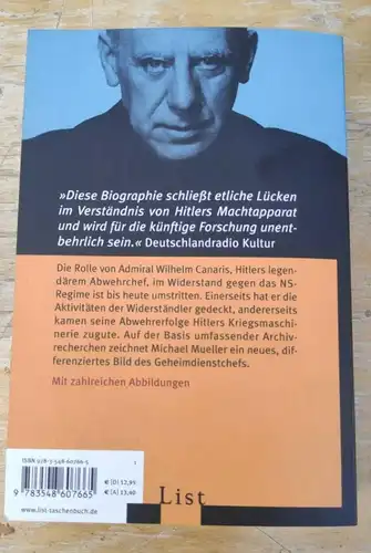 F863/ Canaris: Hitlers Abwehrchef Buch von Michael Mueller