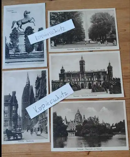E805/ 5 x alte Ansichtskarte Hannover 