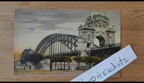 E805/  alte Ansichtskarte Düsseldorf Rheinbrücke 