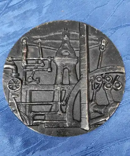 F807/Metall Plakette GIF Weißenstadt Medaille 1986 Bergmann Bergbau