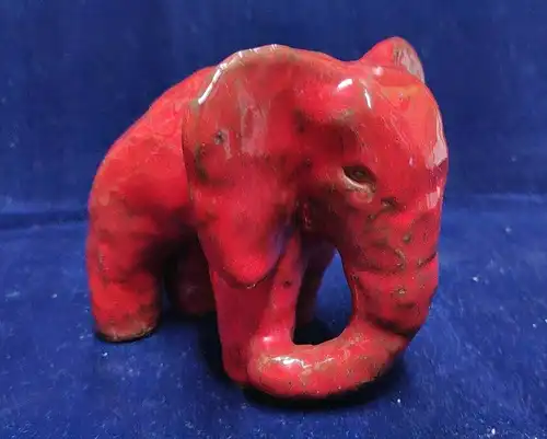 F700/ roter Keramik Elefant 