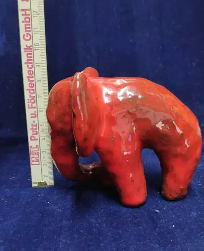 F700/ roter Keramik Elefant 