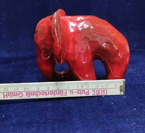 F700/ roter Keramik Elefant 