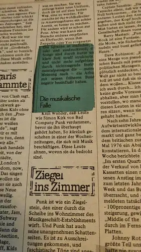 F431/ Sounds Musik Magazin 7/77 Peter Gabriel Tom Petty Eno 