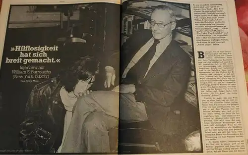 F431/ Sounds Musik Magazin 4/78 Meat Loaf William s Burroughs