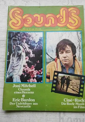 F431/ Sounds Musik Magazin 7/76 Eric Burdon Joni Mitchell