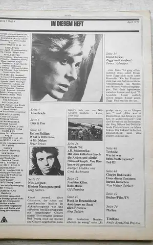 F431/ Sounds Musik Magazin 4/76 David Bowie