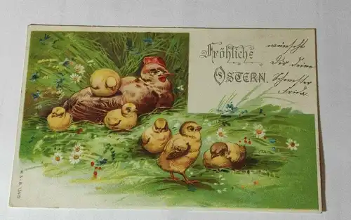 E802/ antike Osterkarte Postkarte Ostergrußkarte 