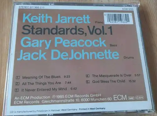 Standards Vol.1 von Jarrett,Keith Trio | CD | Zustand sehr gut