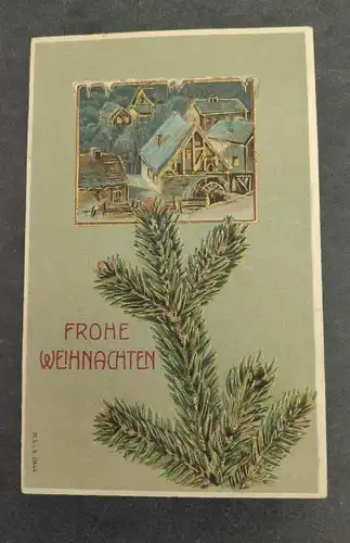 E804/ antike Glückwunschkarte Weihnachten Weihnachtspostkarte