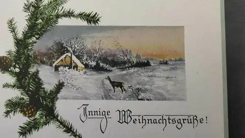 E804/ antike Glückwunschkarte Weihnachten Weihnachtspostkarte