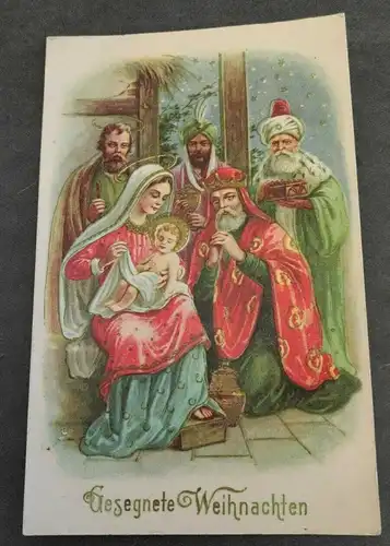 E804/ antike Glückwunschkarte Weihnachten Weihnachtspostkarte