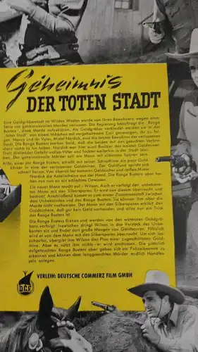 8x Filmprogramm / Werbeflyer Geheimnis der toten Stadt