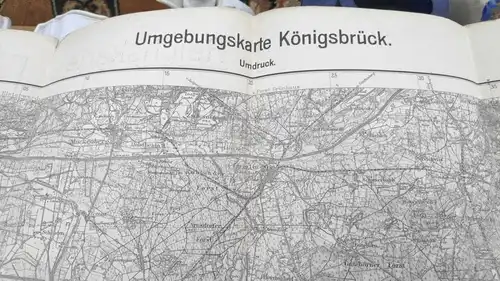 F157/  Reichskarte Karte von Königsbrück und UMGEBUNG